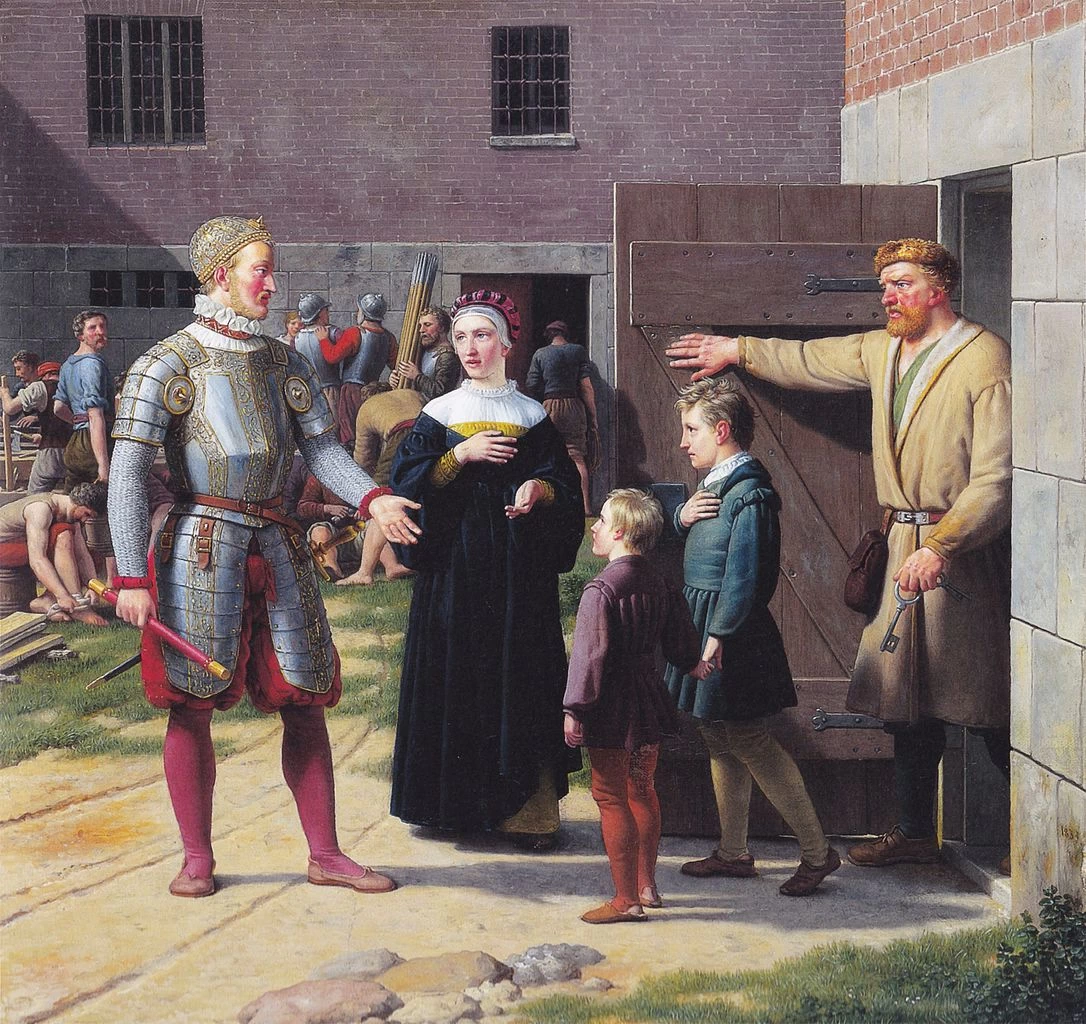 Federico I libera dalla prigione la vedova e i figli di Sten Sture - 1833